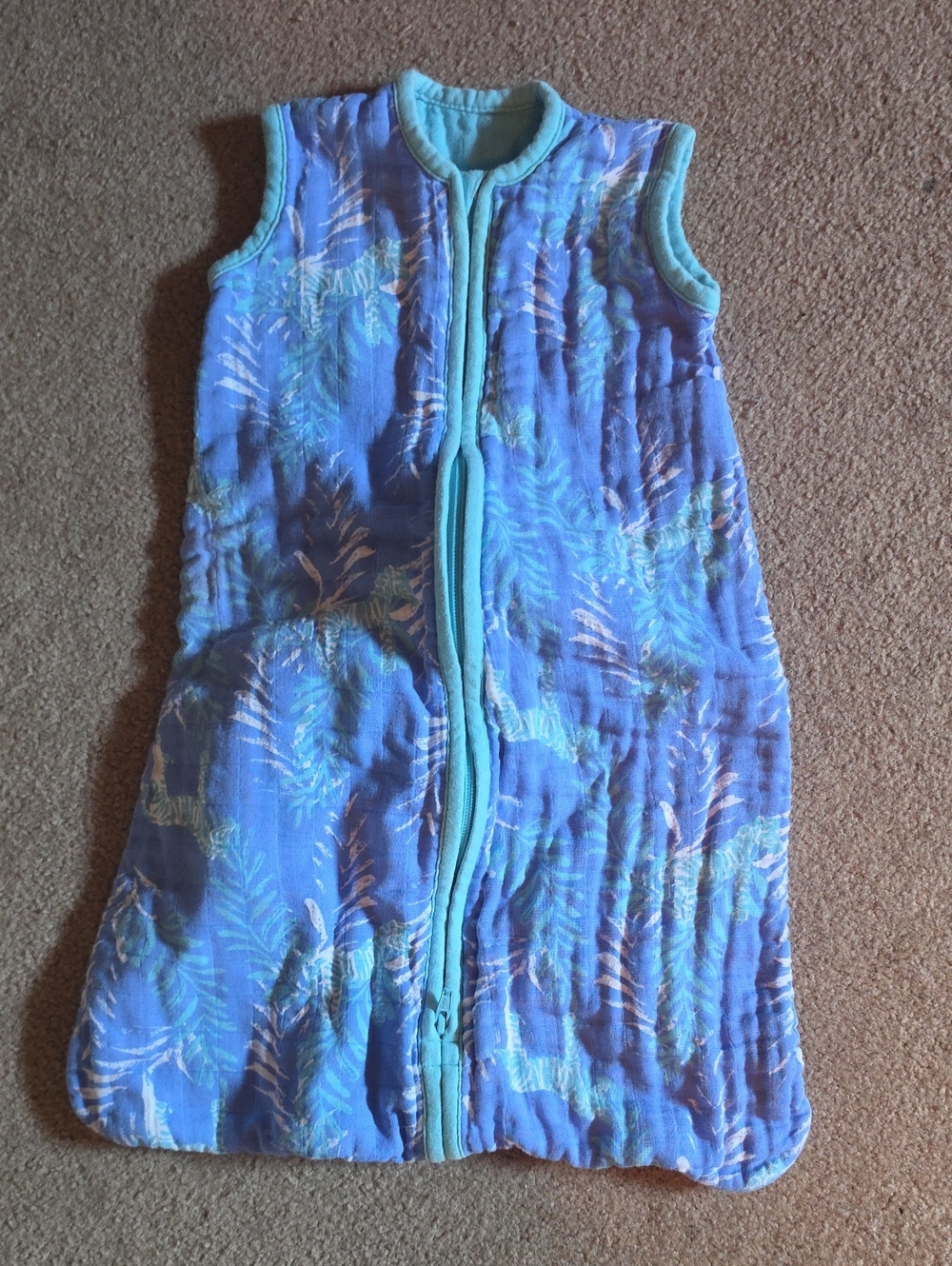 Lilly Pulitzer Blue Green Leaf Print Sleep Sack